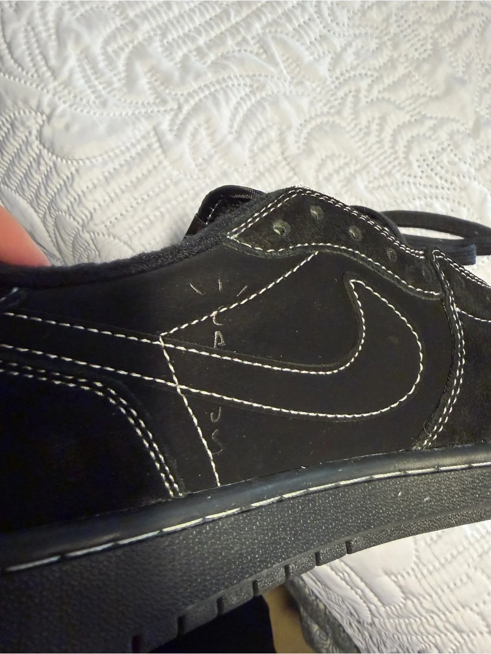 Nike Black Travis Scott Air Jordan 1 Low Sneakers - Men’s 9.5